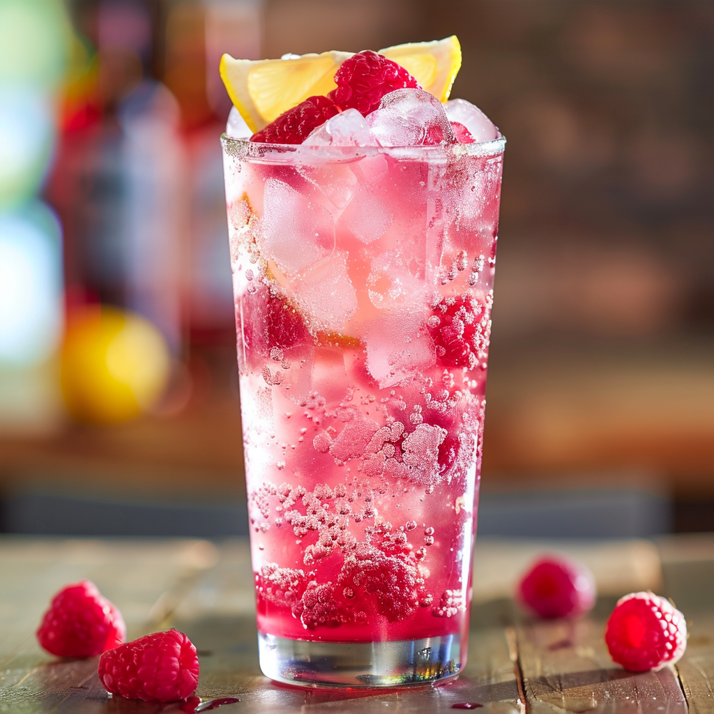 Ягодный физз с малиной и лимоном